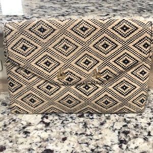 Stella & Dot straw clutch